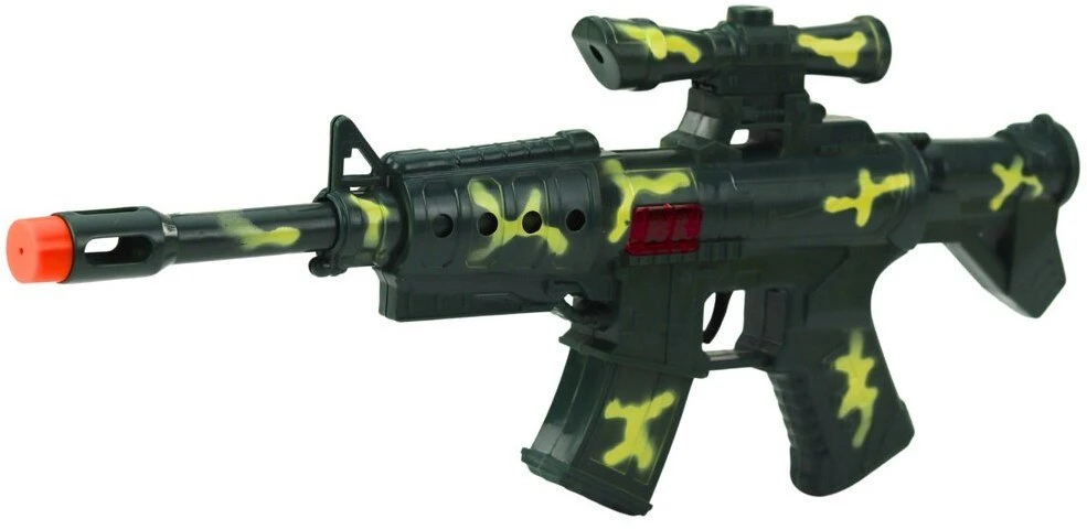 Lean Toys Karinis rinkinys su šautuvu ir priedais, 38.5 cm