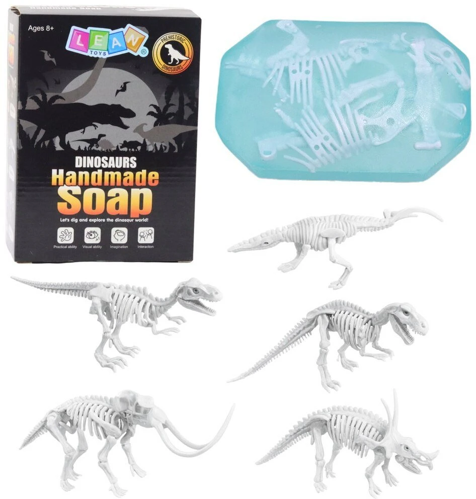 Lean Toys Kūrybinis rinkinys: muilo gamyba ir dinozaurų kasinėjimai