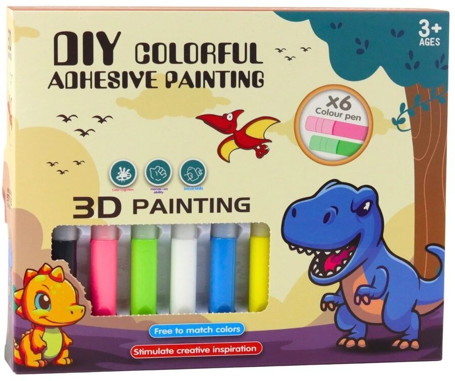 Lean Toys Stiklo imitacijos dinozaurų raktų pakabukų rinkinys 6 vnt.