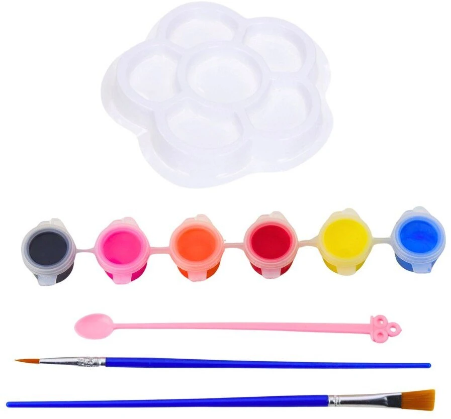 Lean Toys Vaikiškas dažymo rinkinys katės dubeniui 13.5 cm, 6 dalys