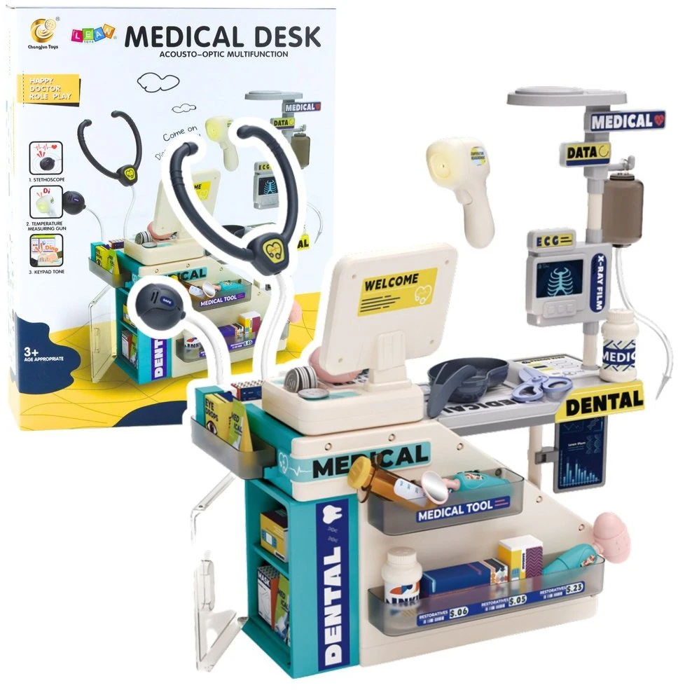 Lean Toys Medicinos žaidimų stalas su garso ir šviesos efektais
