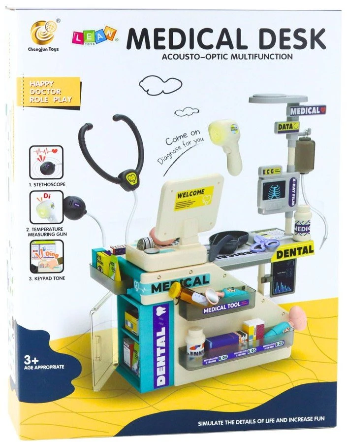 Lean Toys Medicinos žaidimų stalas su garso ir šviesos efektais