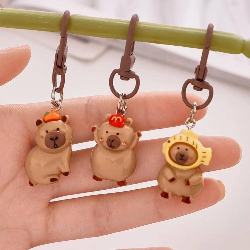 Lean Toys Mini kapibara raktų pakabukų rinkinys, 4 vnt.