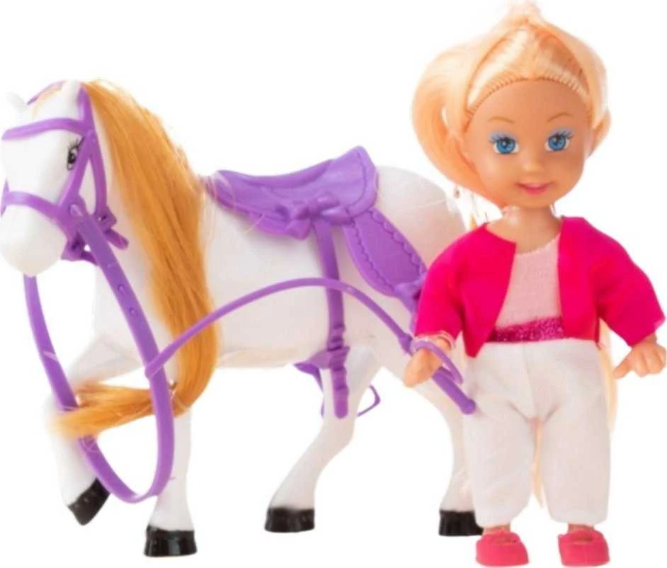 Lean Toys Žavingas lėlės ir arklio rinkinys