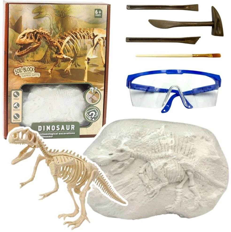 Lean Toys Mažojo paleontologo rinkinys su dinozauro griaučiais