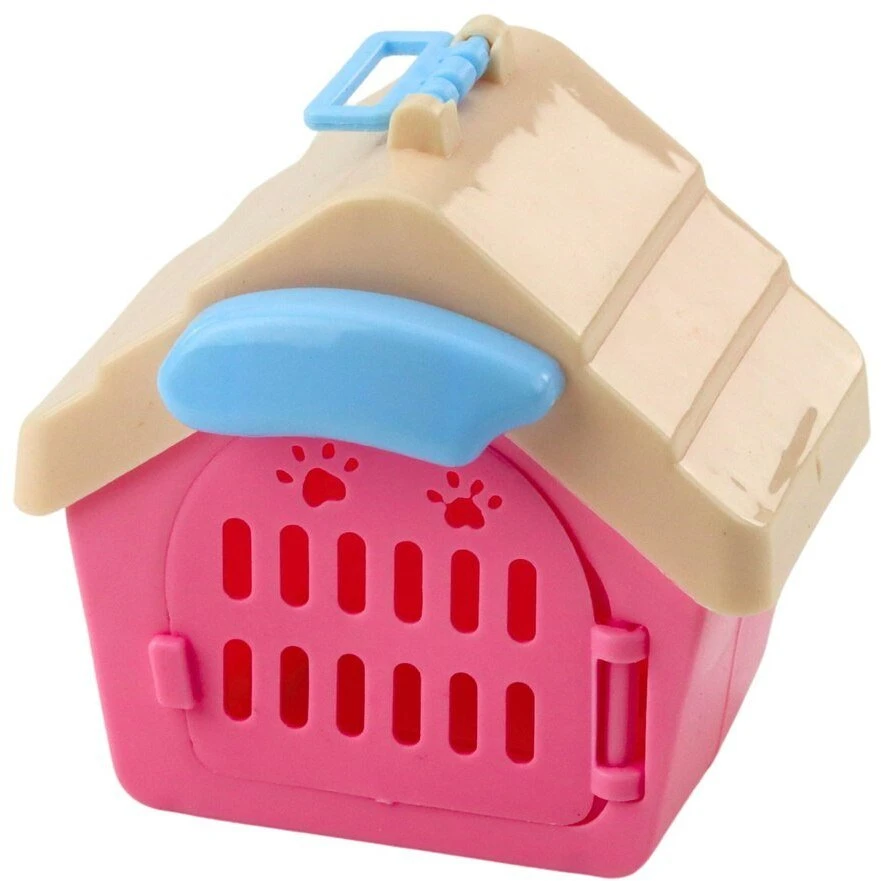 Lean Toys Šunų priežiūros rinkinys su vonia ir nameliu, 4 vnt.