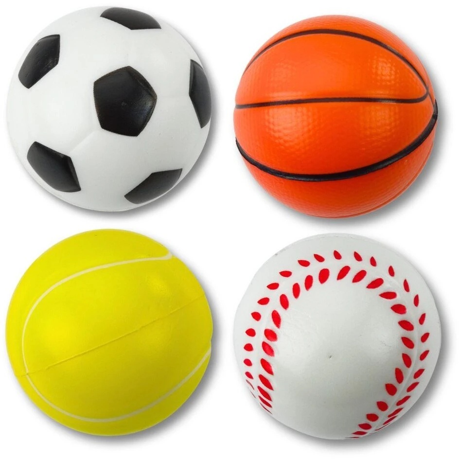Lean Toys Putplasčio sportinių kamuolių rinkinys 6 cm 4 vnt.