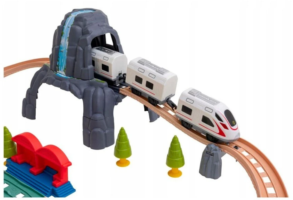 Lean Toys Elektrinis traukinys su dinozaurais, šviesomis ir garsais, 76 cm