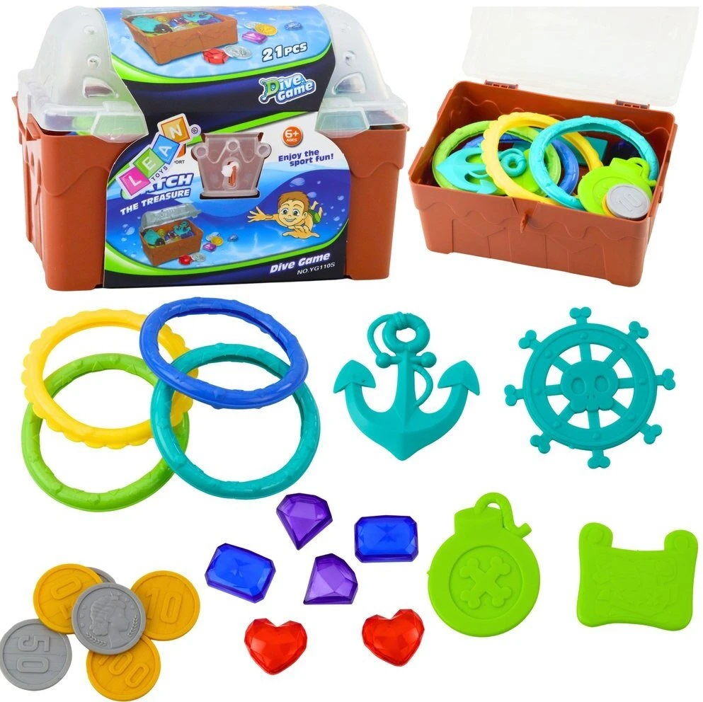 Lean Toys Vandens žaidimų lobio dėžutė 21 dalių