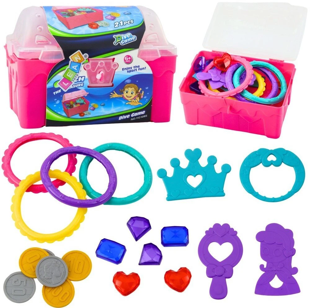 Lean Toys Vandens žaidimų lobio dėžutė su 21 dalimi