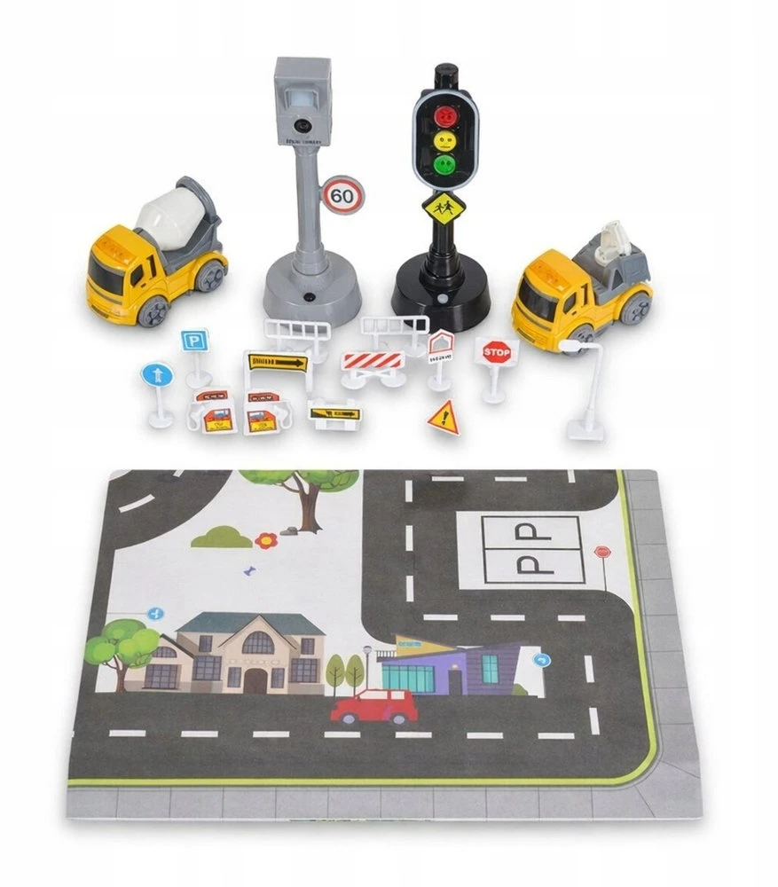Lean Toys Šviesoforų rinkinys su automobiliukais