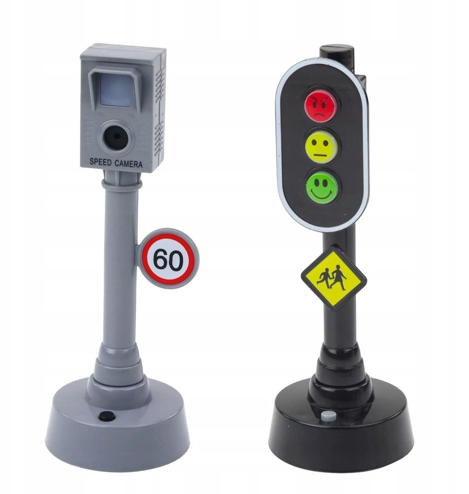Lean Toys Šviesoforų rinkinys su automobiliukais