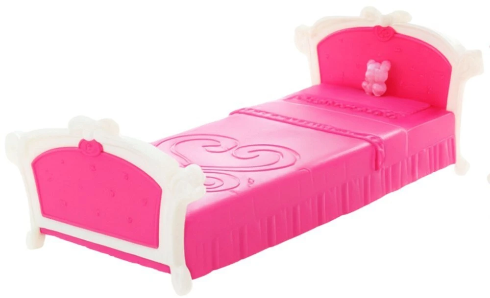 Lean Toys Lėlės miegamojo komplektas su tualetiniu staliuku 29 cm