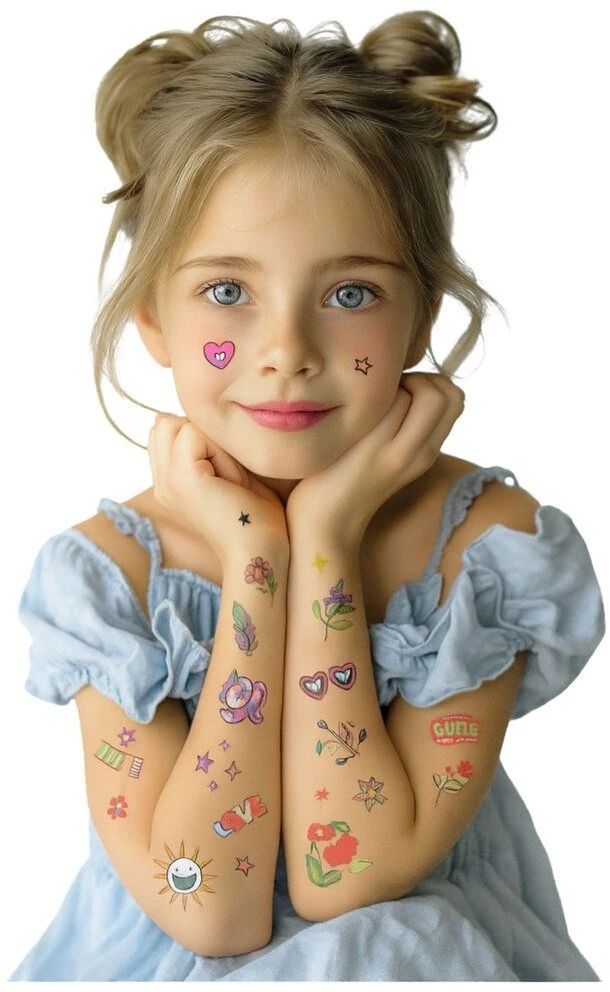 Lean Toys Vaikiškų tatuiruočių rinkinys 60 vnt.