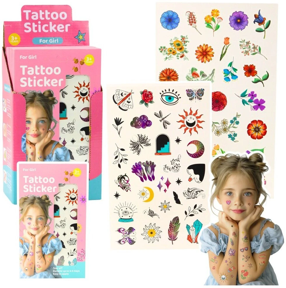 Lean Toys Vaikiškų tatuiruočių rinkinys 60 vnt.