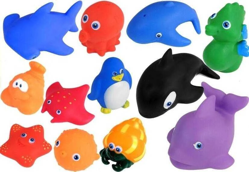 Lean Toys Guminiai vonios žaislai vaikams