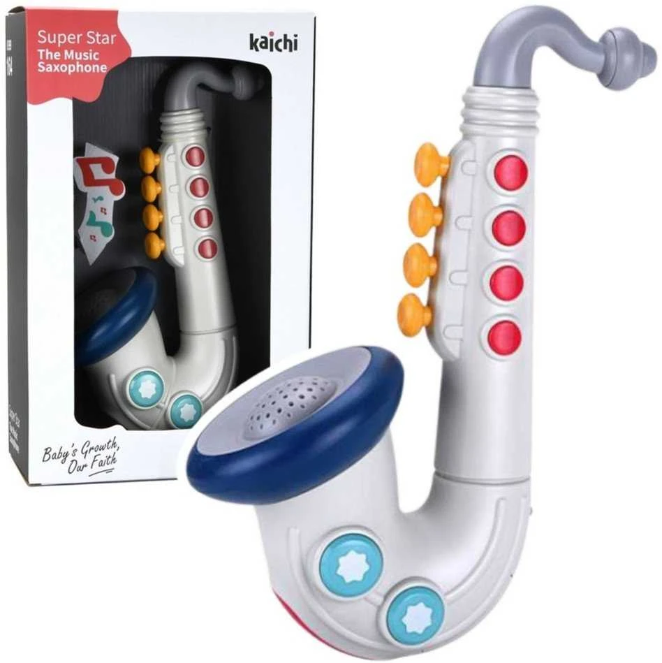 Lean Toys Interaktyvus muzikinis saksofonas vaikams, 31x7x11 cm