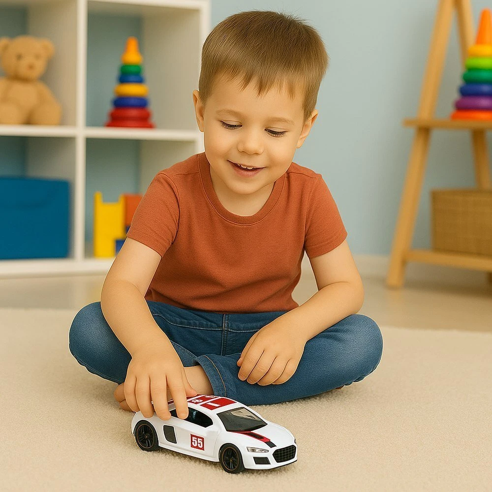 Lean Toys Metalinė sportinė mašina 1:43 su atidaromomis durimis