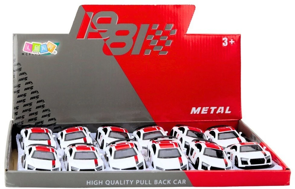 Lean Toys Metalinė sportinė mašina 1:43 su atidaromomis durimis