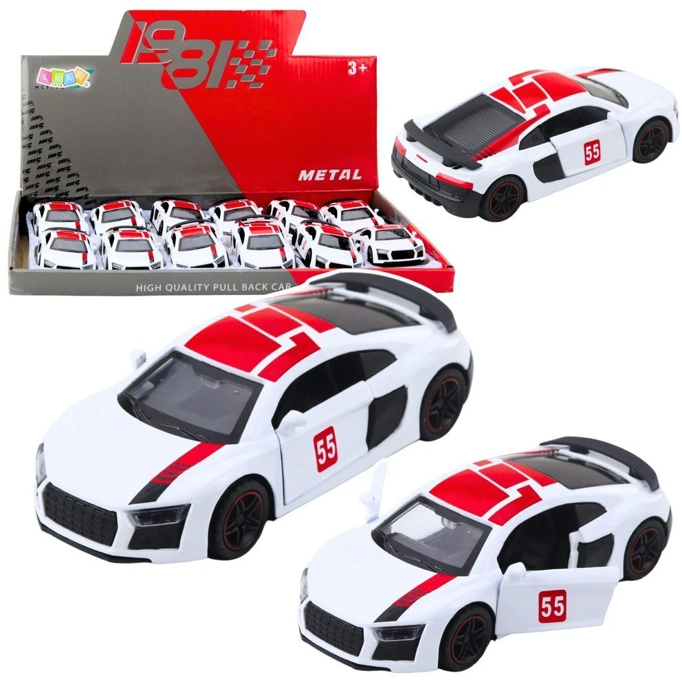 Lean Toys Metalinė sportinė mašina 1:43 su atidaromomis durimis