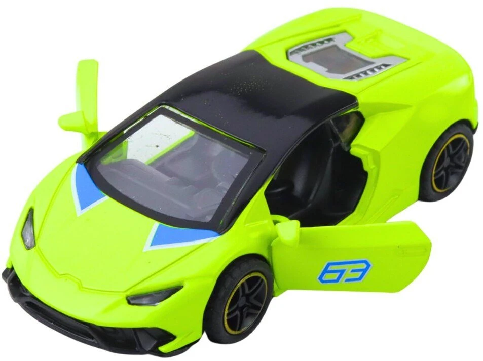 Lean Toys Metalinis sportinis automobilis 1:43 neoninis