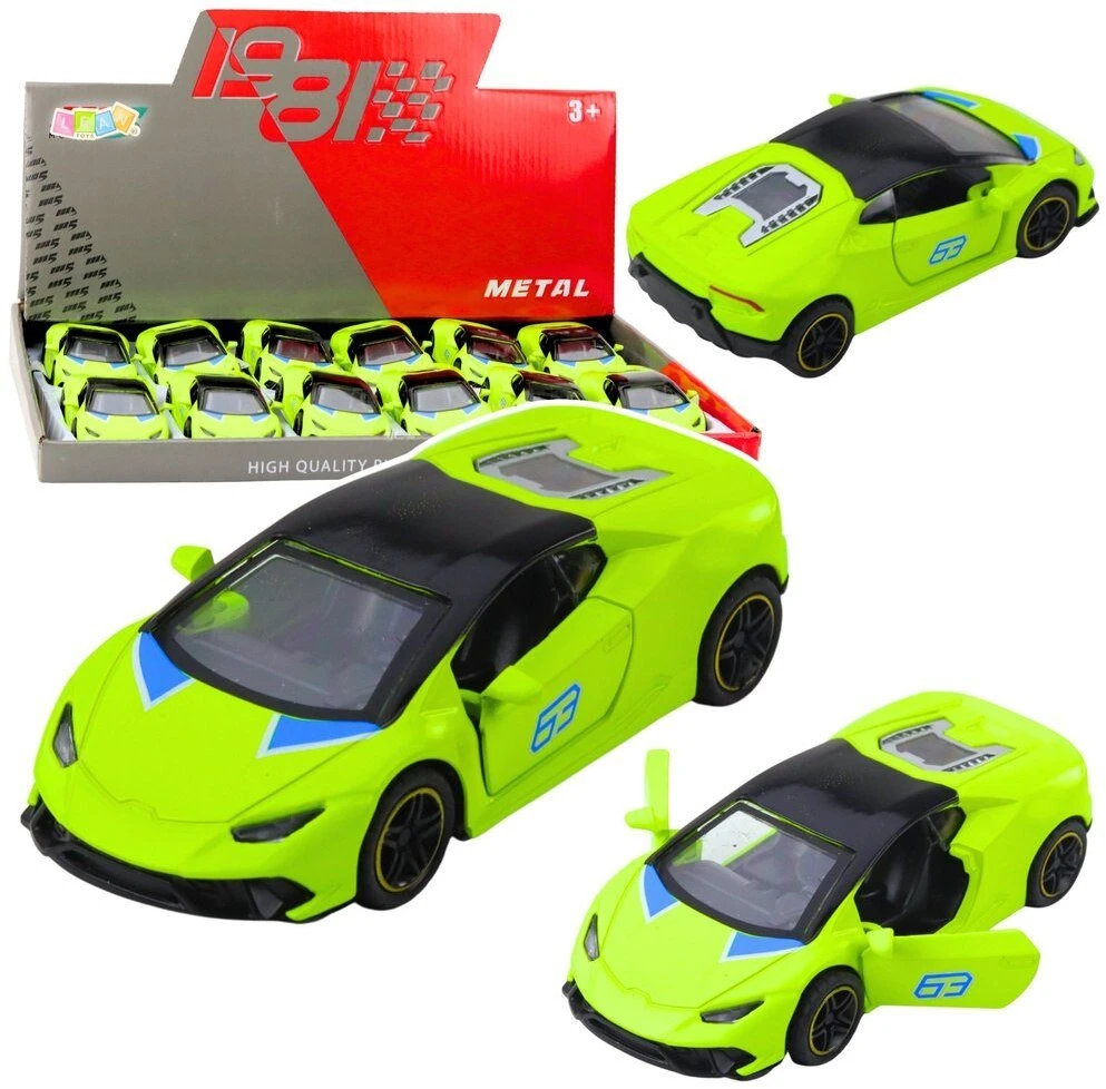 Lean Toys Metalinis sportinis automobilis 1:43 neoninis
