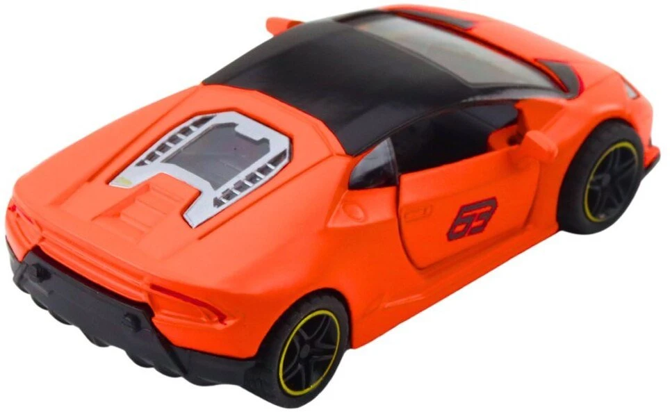 Lean Toys Metalinė sportinė mašina su inercine pavara 1:43 oranžinė