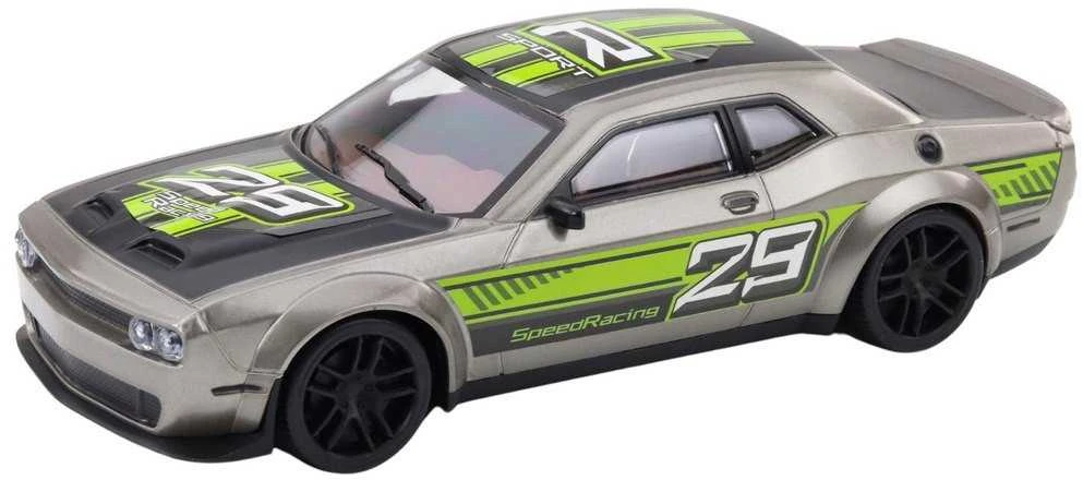 Lean Toys Sidabro spalvos sportinis automobilis