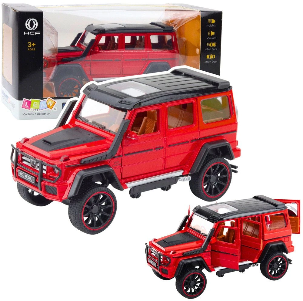 Lean Toys Metalinė visureigė mašina su atidaromomis durimis 1:22