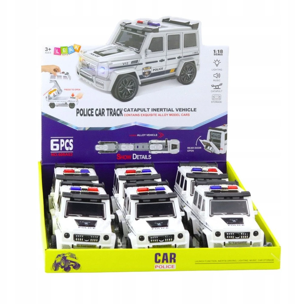 Lean Toys Policijos visureigis, šviesos ir garsai, 18x10x8 cm