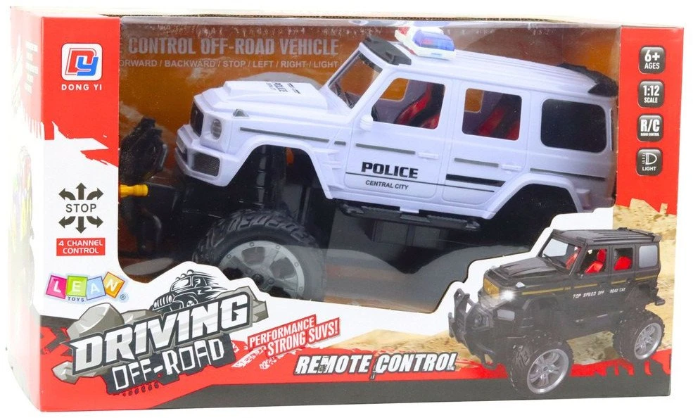 Lean Toys Nuotoliniu būdu valdomas policijos visureigis 1:12