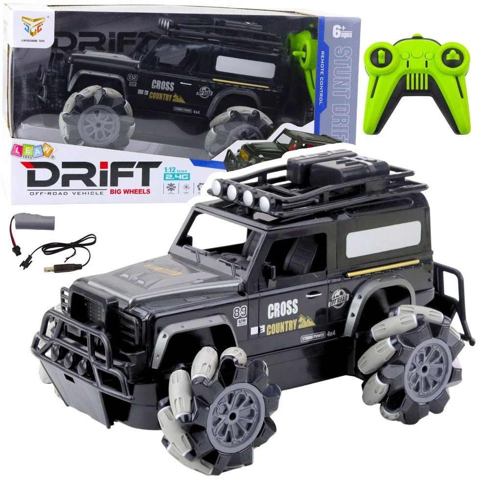 Lean Toys Nuotoliniu būdu valdomas visureigis automobilis DRIFT 1:12
