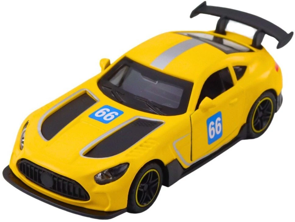 Lean Toys Lenktyninis automobilis metalinis 1:43 geltonas