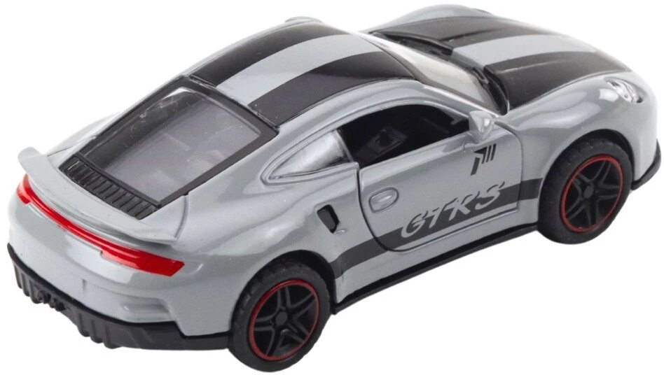 Lean Toys Metalinė sportinė mašina GTRS su atidaromomis durimis, pilka 1:43