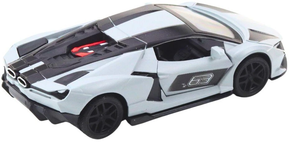 Lean Toys 1:32 Metalinis lenktyninis automobilis su atidaromomis durimis