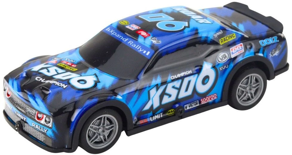 Lean Toys Nuotoliniu būdu valdomas RC lenktyninis automobilis su šviečiančiu korpusu