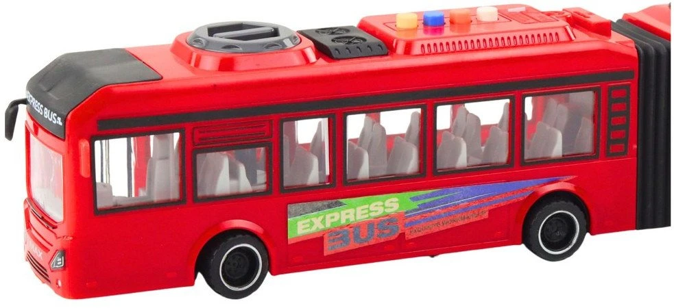 Lean Toys Sąnarinis autobusas 1:16 su šviesomis ir garsais