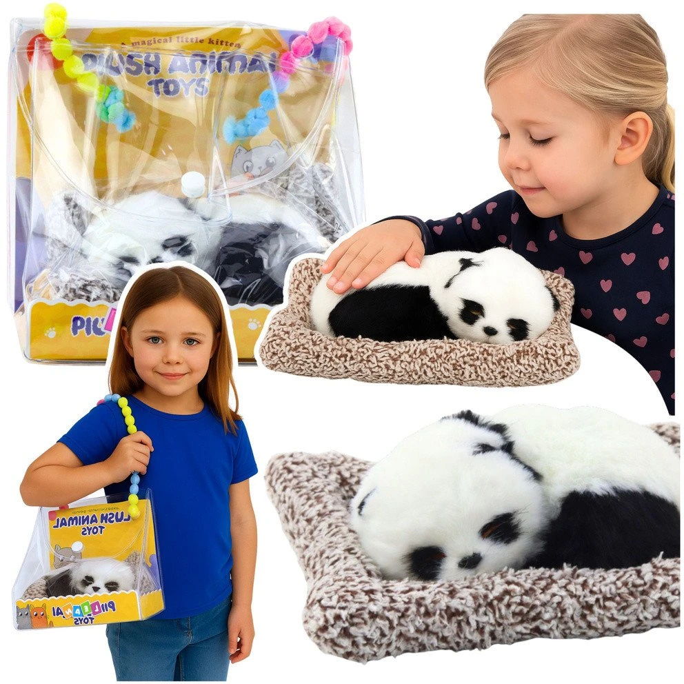 Lean Toys Dekoratyvinė figūrėlė - mieganti panda ant pagalvės
