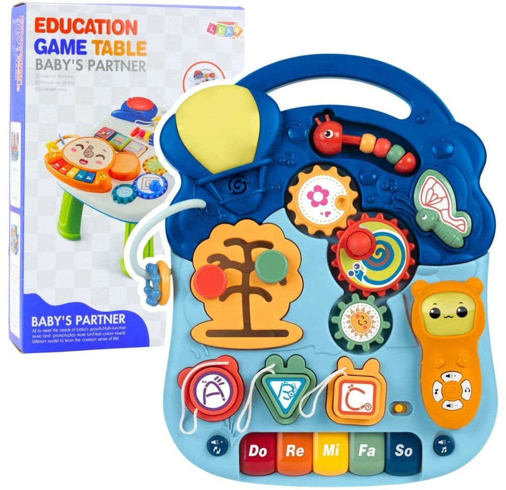 Lean Toys Interaktyvus edukacinis staliukas 6-in-1 su šviesomis ir garsais