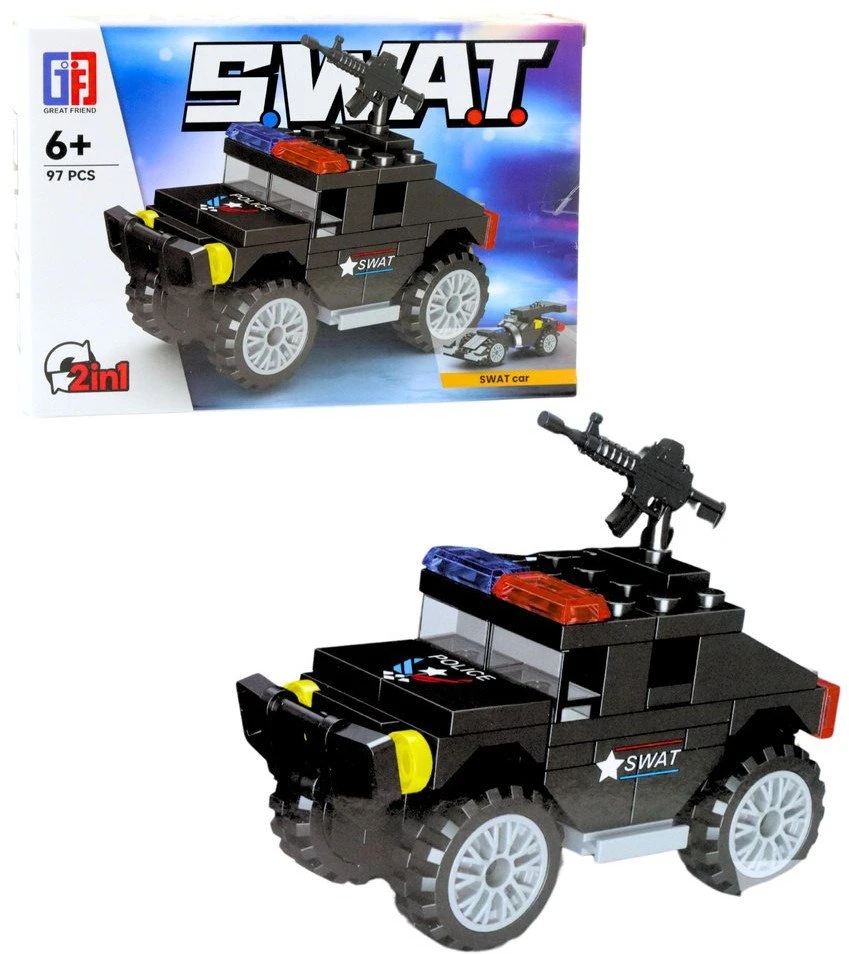 Lean Toys Konstruktorius transporto priemonės SWAT 8in1 92-117 vnt.