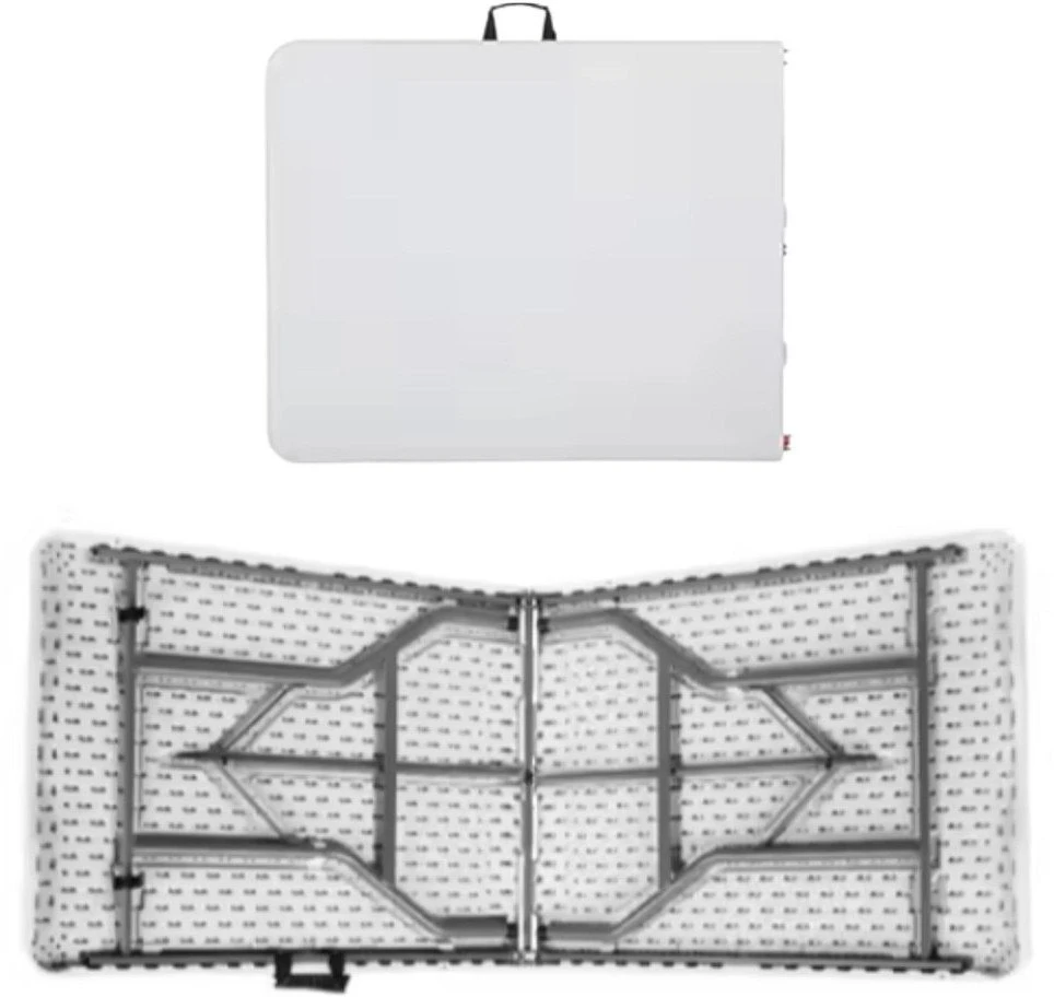 Lean Sulankstomas stalas su rankena 180x74 cm, baltas
