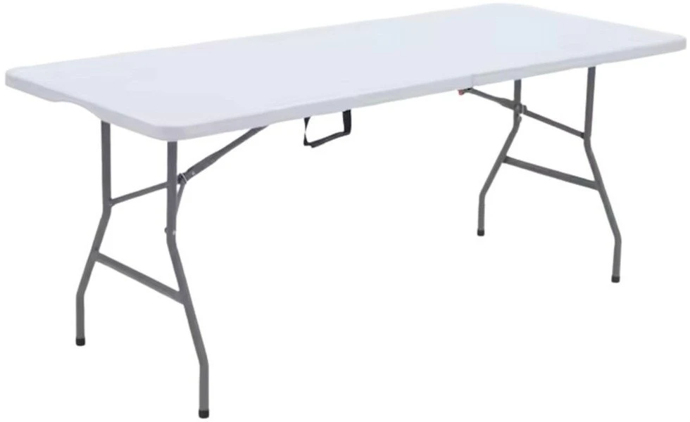 Lean Sulankstomas stalas su rankena 180x74 cm, baltas