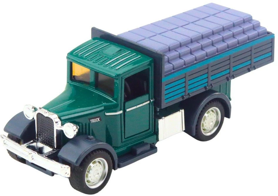 Lean Toys Klasikinis sunkvežimis su atgaliniu mechanizmu, šviesomis ir garsu