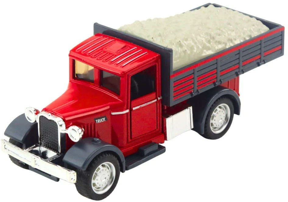 Lean Toys Klasikinis sunkvežimis su atgaliniu mechanizmu, šviesomis ir garsu