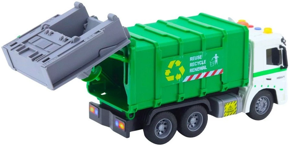 Lean Toys Žaislinis šiukšliavežis 1:16 su garsais ir šviesomis