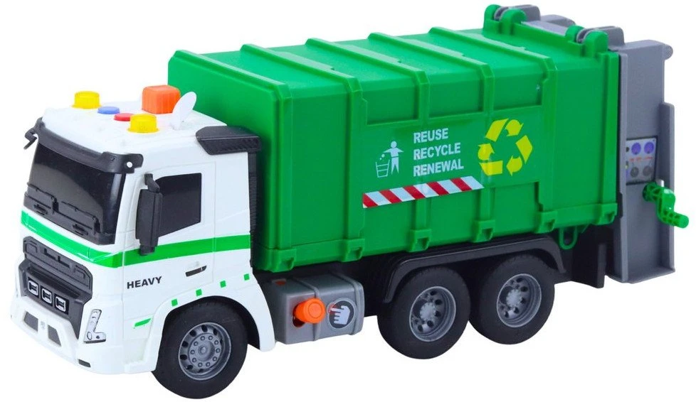 Lean Toys Žaislinis šiukšliavežis 1:16 su garsais ir šviesomis