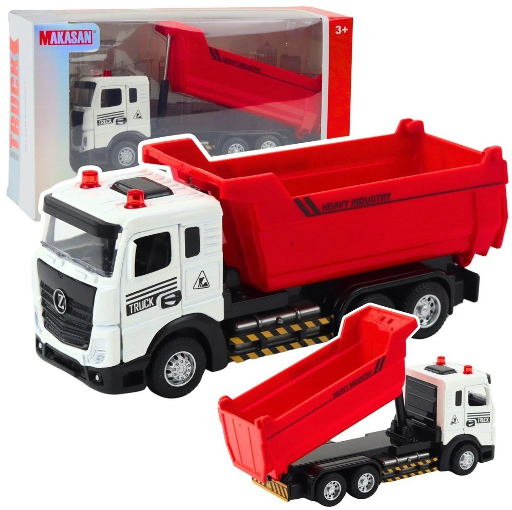 Lean Toys Žaislinis sunkvežimis su metaline kabina ir garsais