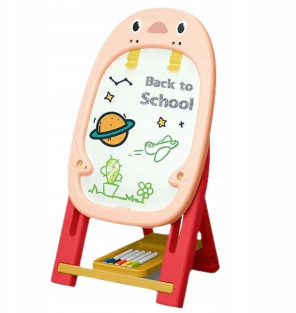 Lean Toys Dvipusė magnetinė lenta 67x37x25 cm su žaidimų rinkiniu, 56 vnt.