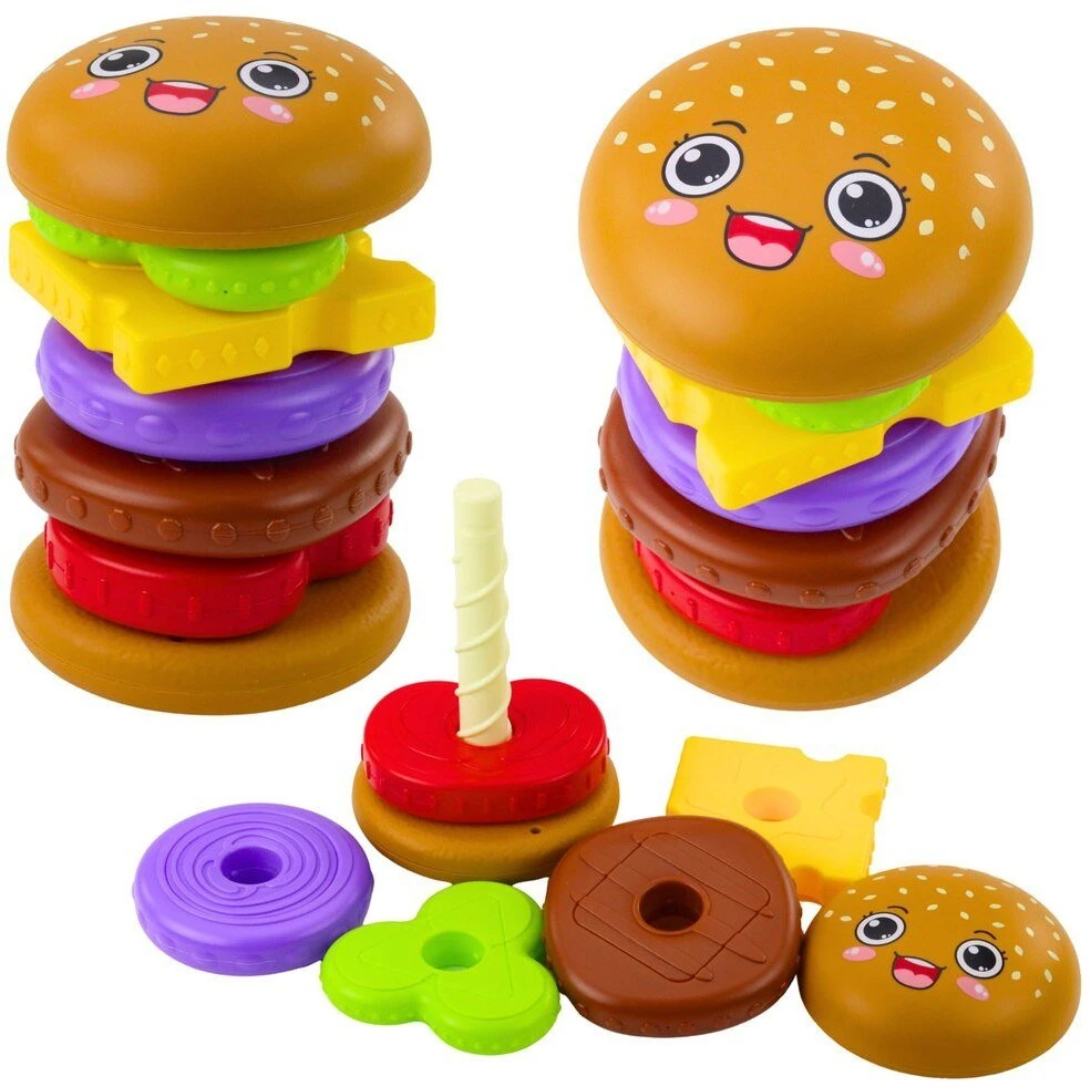 Lean Toys Dėlionė vaikams 7 dalių burgerio tema