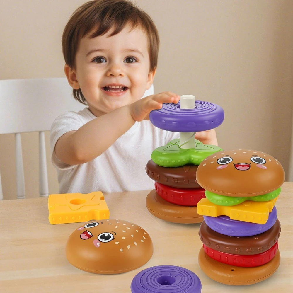 Lean Toys Dėlionė vaikams 7 dalių burgerio tema